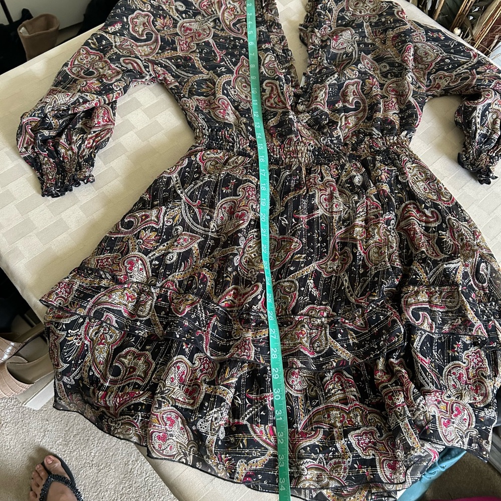 The Kooples Tanger Bandana Silk Tiered Mini Dress - Picture 15 of 16